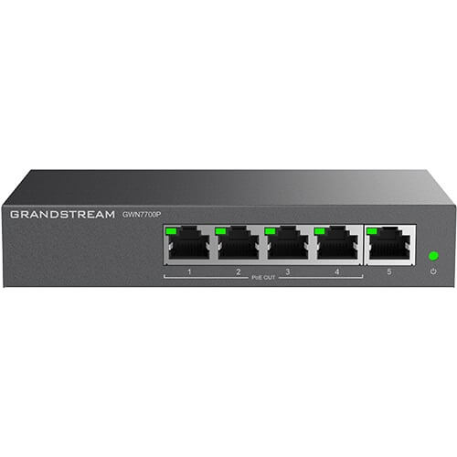   Switch   Switch 5 ports Giga dont 4 PoE af/at 60W GWN7700P